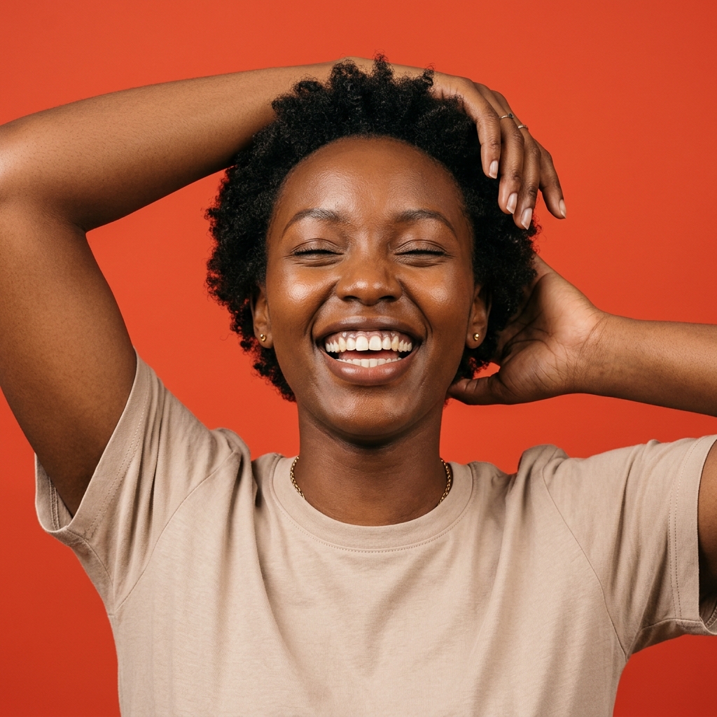 Smiling young Rwandan woman